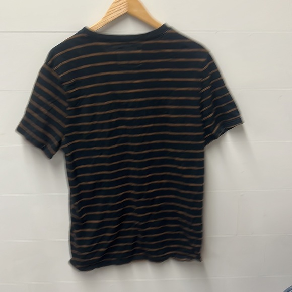 Mens black and brown striped tshirt - Picture 2 of 3